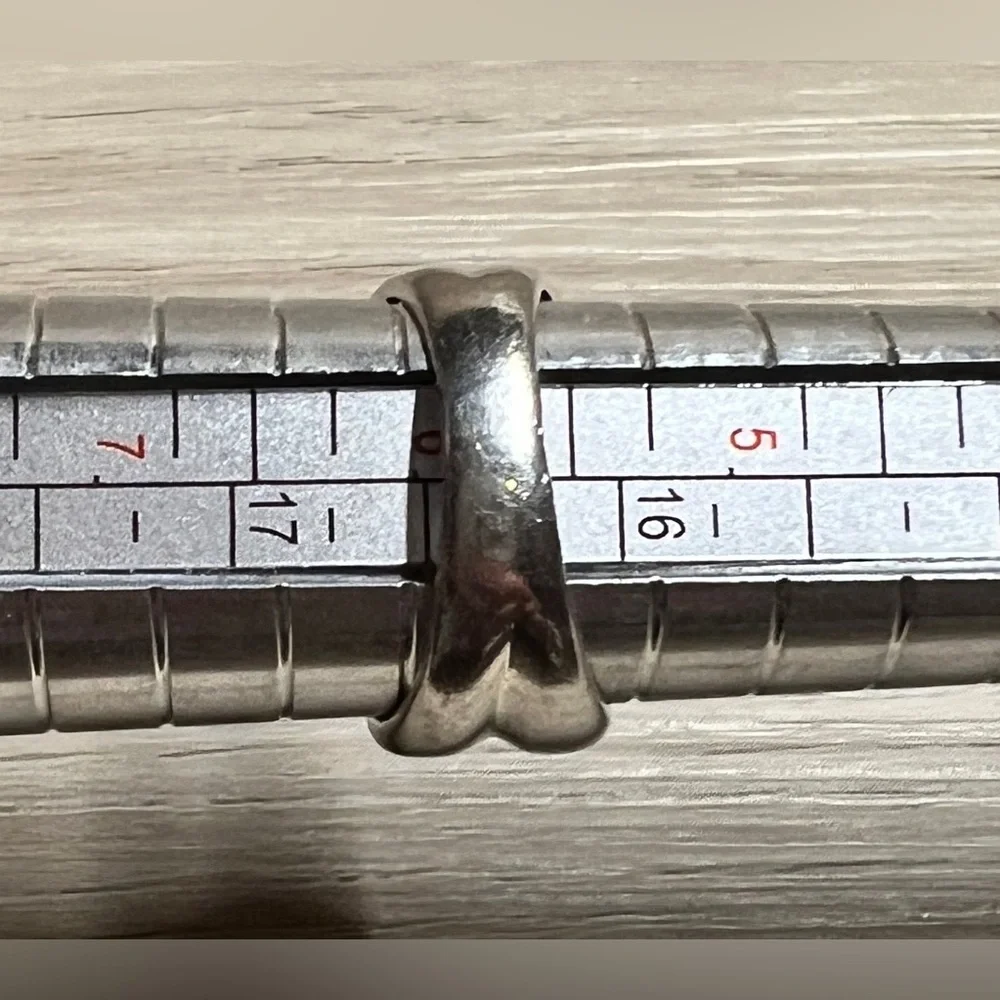 Vintage Designer Signed (M) Sterling Silver Smooth Knot Band Ring, Size 6, 4.6g